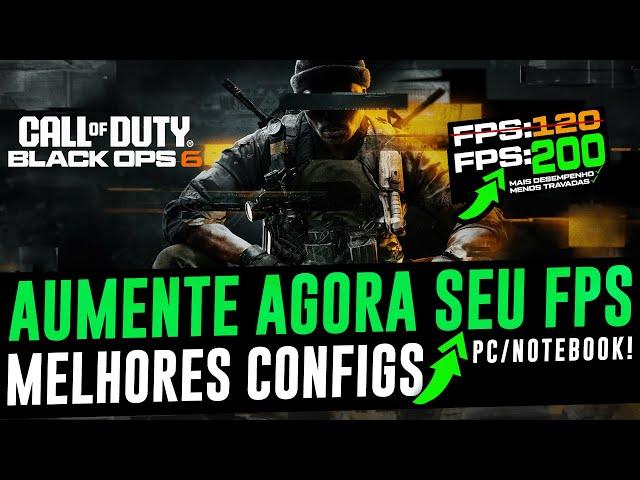 COMO AUMENTAR O FPS NO COD BO6 E REDUZIR O DELAY !  MELHORES CONFIGURAÇÕES NO BO6 E MENOS INPUT LAG