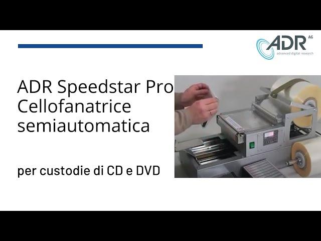 Cellofanatrice semiautomatica per custodie di CD e DVD - ADR Speedstar Pro