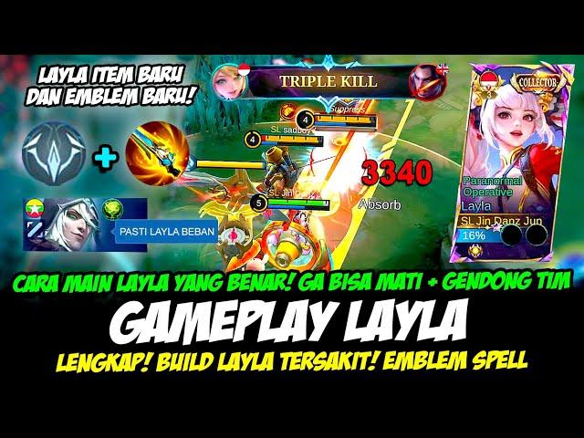 LAYLA ITEM BARU + GAMEPLAY LAYLA COLLECTORCARA MAIN LAYLA TERBARUEMBLEM BUILD LAYLA TERSAKIT 2024