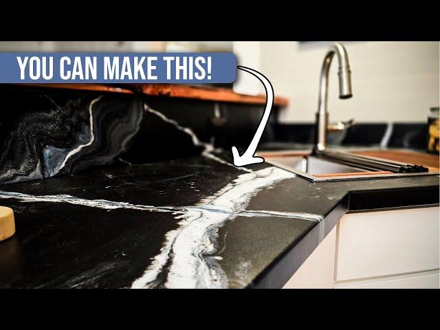 AMAZING DIY Kitchen Remodel for under $350 | Black River Soapstone