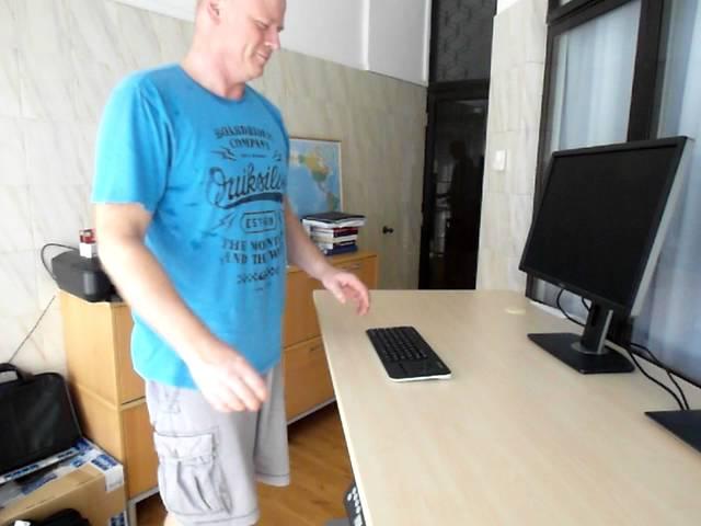 Happy customer with ERGOWORKS electric height adjustable desk & Duorest ergonomic chair