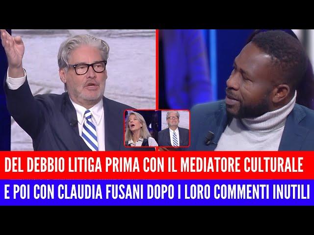 DEL DEBBIO SHOW DISTRUGGE FUSANI E IL MEDIATORE DURANTE L'INTERVISTA AL CAPOTRENO AGGREDITO