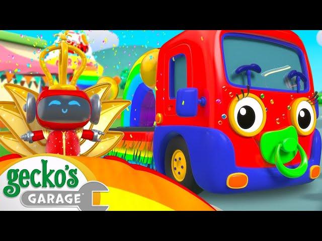 Rainbow Buses | Baby Truck | Gecko's Garage | Kids Songs