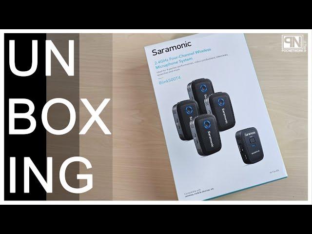 Saramonic Blink500T4 4-Channel Wireless Lavalier Microphone System - Unboxing - Poc Network