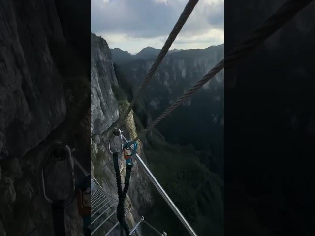 Scare way to heaven | Giant Ladder in Qixing Mountain - province of Hunan #hiking  #china  #top