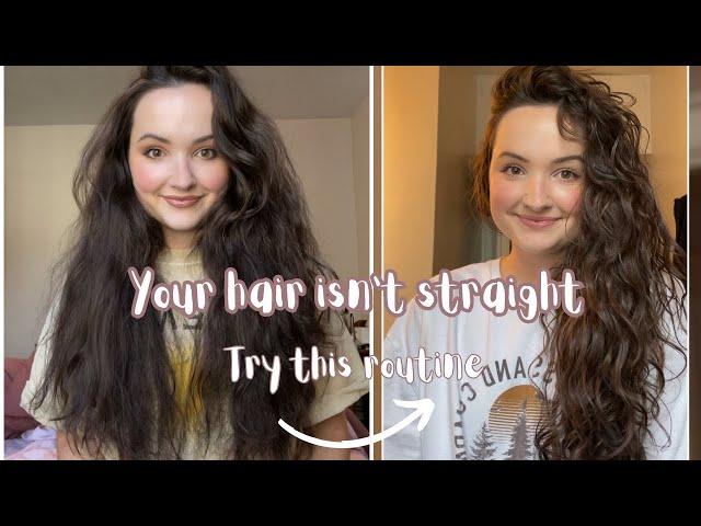 Your Hair Isn’t Straight, Try THIS Wavy Hair Routine *affordable* long lasting results