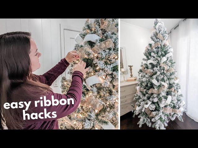 The Best & Easiest Way to Put Ribbon on a Christmas Tree