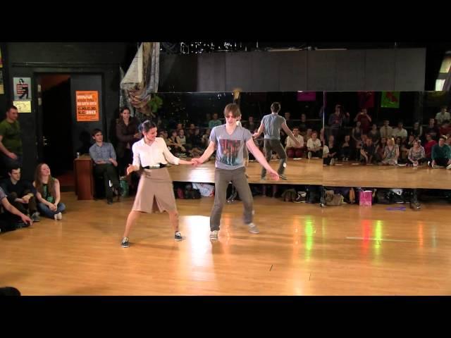 Yana Okhotenko & Slava Bogatov - Lindy Hop JnJ Finals at Crazy Tea Party December 2013