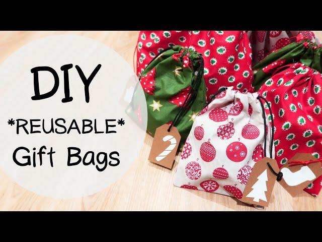 DIY *REUSABLE* Gift Bags | SEW & NO-SEW Methods |  SUSTAINABLE Christmas 