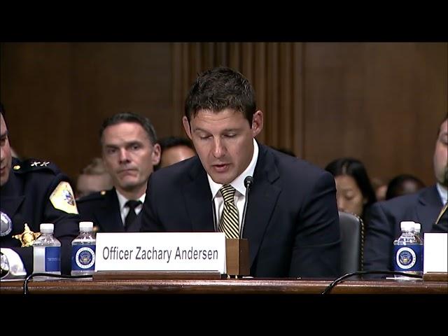 Iowa Officer Zach Andersen Gives Opening Remarks at Senate Judiciary Committee Hearing