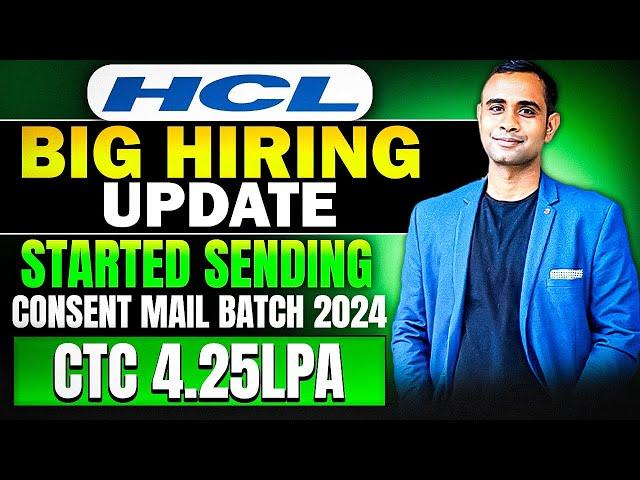 HCLTech Big Hiring Update | Started Sending Mail | CTC 4.25LPA