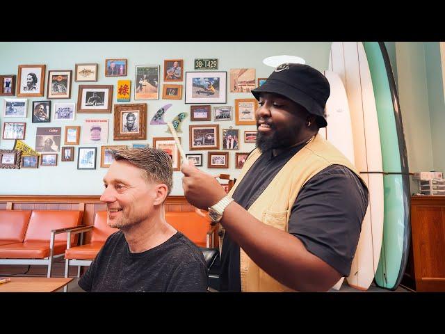  Relaxing Laid Back Classic Haircut In Historic Honolulu Neighborhood | Golden Hawaii Barbershop