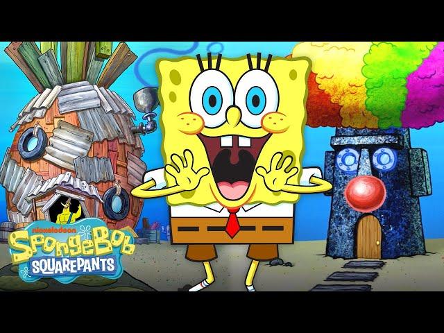 Every Time Bikini Bottom Homes were Remodeled!  | 55 Minute Compilation | SpongeBob