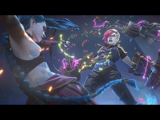 Vi VS Jinx & Caitlyn VS Sevika Full Fight - Arcane Season 2