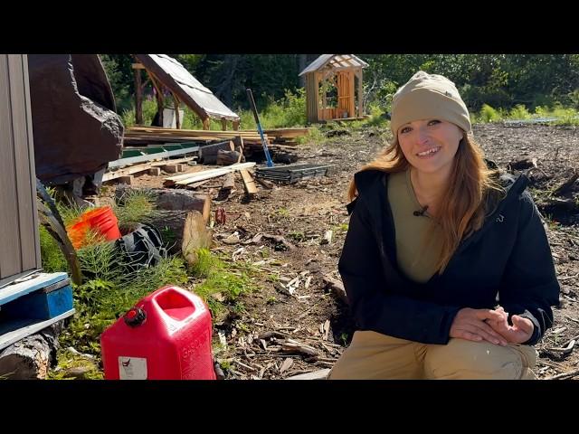 Her husband died. She moved to Alaska to build their dream cabin ALONE.