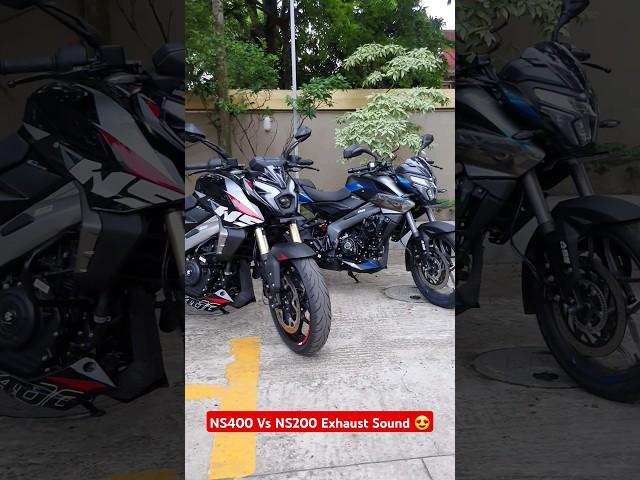 2024 Bajaj Pulsar NS400 Vs Pulsar NS200 Exhaust Sound Comparison  #ns400 #ns200 #ns400z #shorts