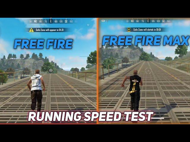 FREE FIRE VS FREE FIRE MAX RUNNING SPEED TEST | #shorts