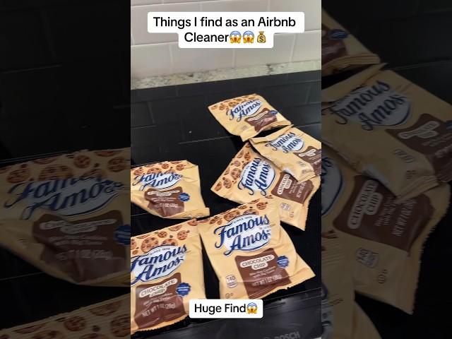 Things I find as an Airbnb Cleaner#airbnb #airbnbcleaning #cleantok #airbnbfinds #freefood