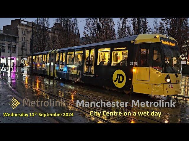 Manchester Metrolink: Manchester City Centre on Wednesday 18th December 2024