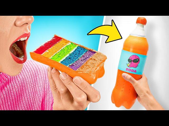 How To Make Bottle-Looking Rainbow Cake || Unusual Cakes || Baking Tutorial