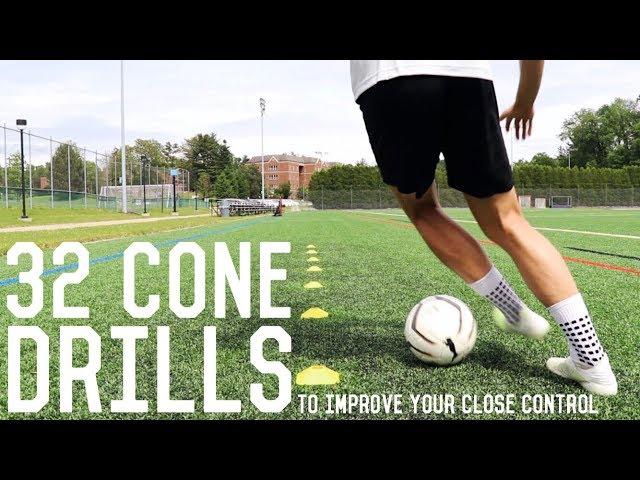 32 Close Control Dribbling Cone Drills | Improve Your Close Control Dribbling