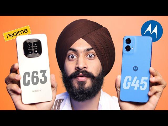 Best Budget 5G Phone Under ₹10,000| Moto G45 vs Realme C63 |