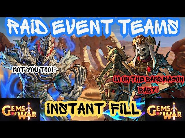 Gems of War RAID BOSS Teams High/Mid/Low / Can you get Pharaoh Khafru with Event Keys this week????