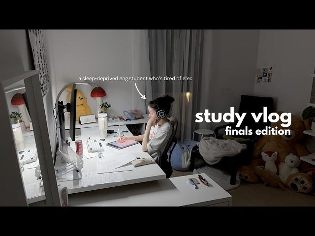 study vlog | learning a semester of elec in a week to ace my final