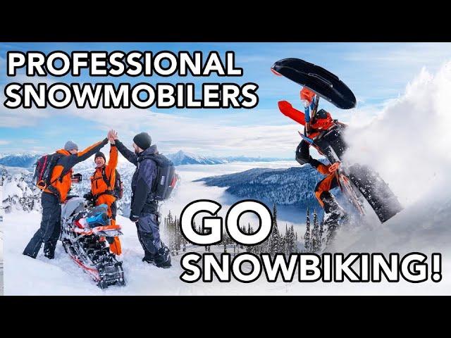 Reagan Sieg - PRO Snowmobilers TRY Snowbiking