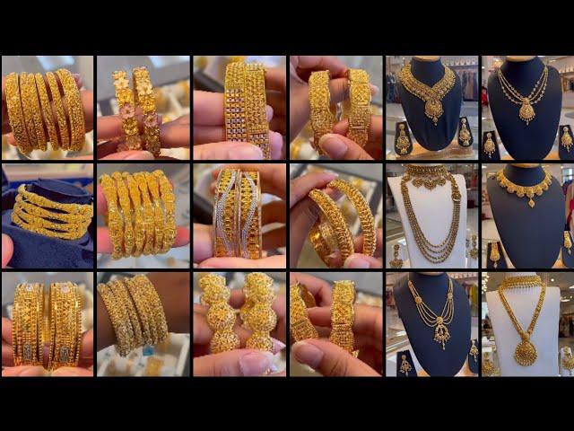 gold bangles designs/gold  kangan collection/New Gold bangles designs 2024/gold necklace set