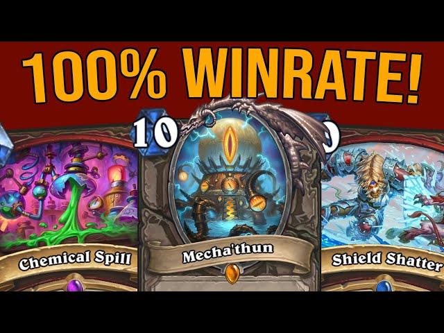 INSANE 100% Winrate With MECHA'THUN WARRIOR