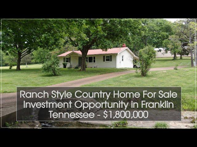 Ranch Style Country Home For Sale in Franklin TN  #tnhomesforsale #TNCountryLiving #justlisted