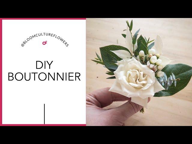 How to make a boutonniere, easy DIY tutorial by Bloom Culture Flowers