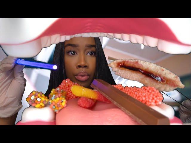 ASMR Dentist Cleans Your Teeth and Eats The Candy & Your Lunch Out Of It  ASMR Dentist Role-play