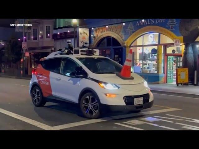 SF group placing traffic cones on self-driving cars to disable them