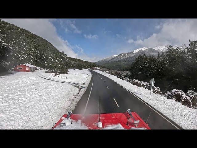 Orange Warning snow - Lewis Pass to Engineers Camp - MAN Truck