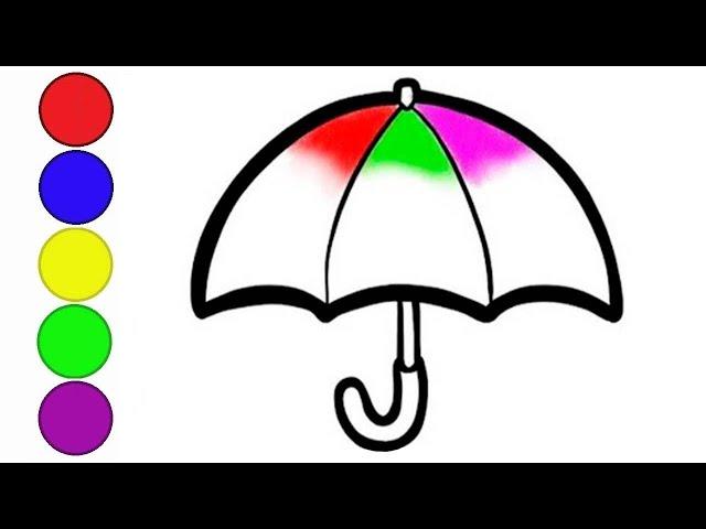 How To Draw An Umbrella Step by step | easy draw | como dibujar paso a paso
