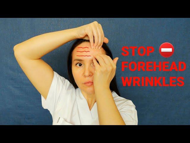 Deep FOREHEAD WRINKLES massage