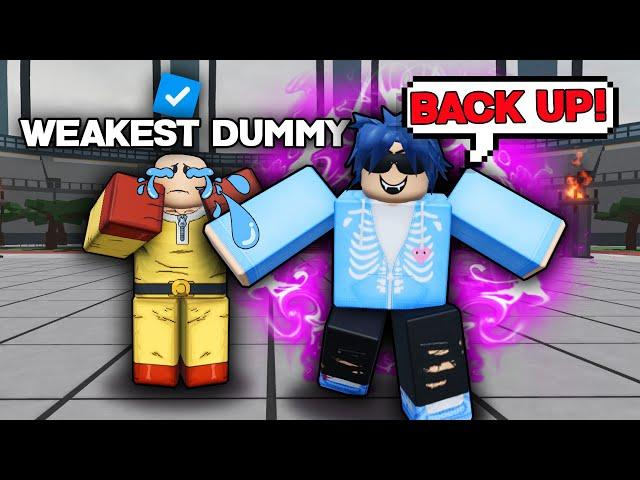 PROTECTING the WEAKEST DUMMY in Roblox Heroes Battlegrounds