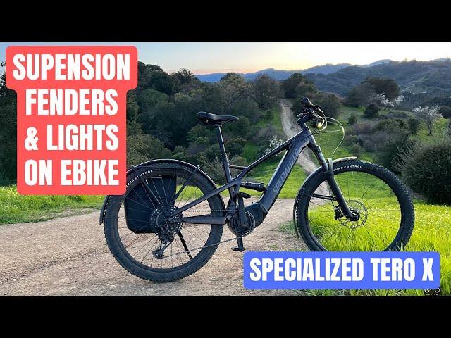 Specialized Tero X - Full suspension electric mountain bike with fenders and lights