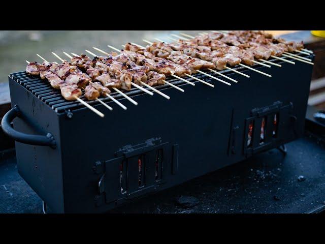 Making a Japanese style charcoal BBQ