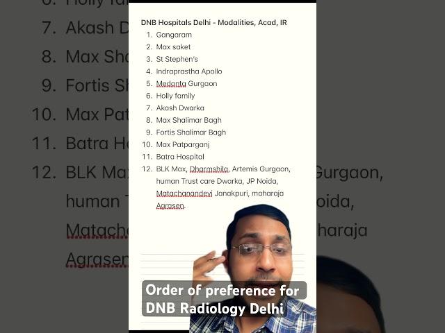DNB radiology Delhi order of preference #neetpg #neetpgcouncelling #nmc