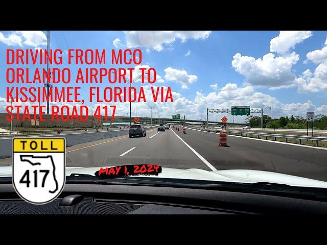 Driving From MCO Orlando Airport To Kissimmee, Florida Via State Road 417