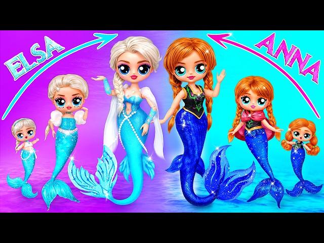 Elsa and Anna Mermaids Growing Up! 32 Frozen DIYs