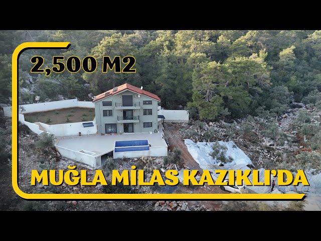 MUĞLA MİLAS KAZIKLI’da Doğa 2,500 dönüm içimde 4+1 Tripleks eşyalı Malikene keyfinde BENZERSİZ#milas