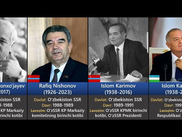 O'zSSR va O'zbekiston Respublikasining barcha rahbarlari (taqqoslash).