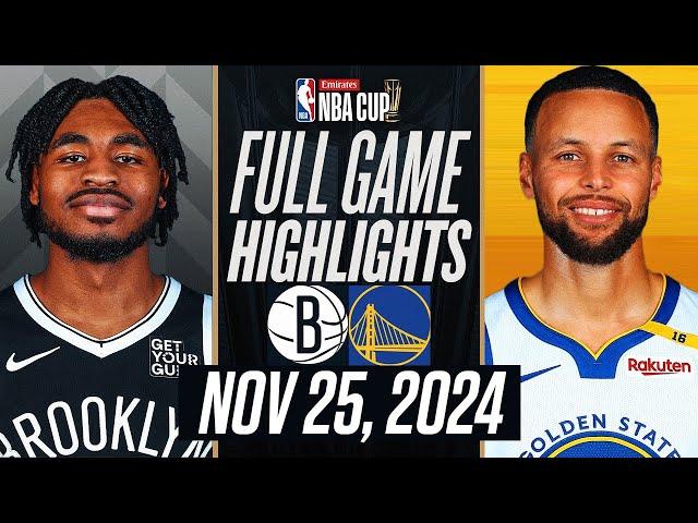 WARRIORS vs NETS FULL GAME HIGHLIGHTS | November 25, 2024 | NBA Full Game Highlights Today 2K25