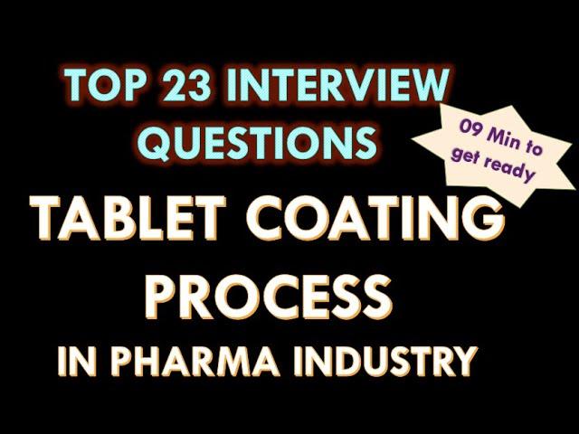 Coating process for Tablet in Pharmaceutical industry l Interview Question and answers