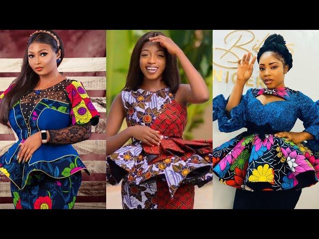 Latest Ankara Styles -100+ Ankara Peplum Top Styles