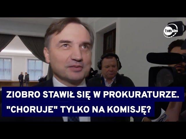 Komisję ds. Pegasusa zignorował, ale do prokuratury przyszedł. Ziobro wybiera, gdzie zeznaje? @TVN24